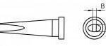 LTM Weller Soldering Iron Tip, Chisel, Long, Ø 3,2 mm - Image 2